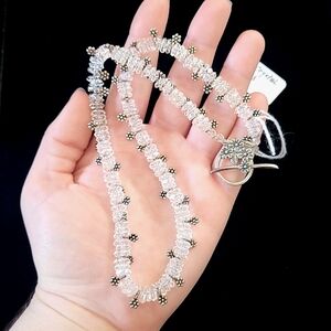 Crystal sterling silver necklace